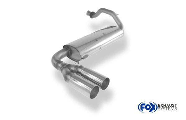 Endschalldämpfer quer - 2x90 Typ 10 links passend für: Honda CRX II (Bj. 1987-1992)